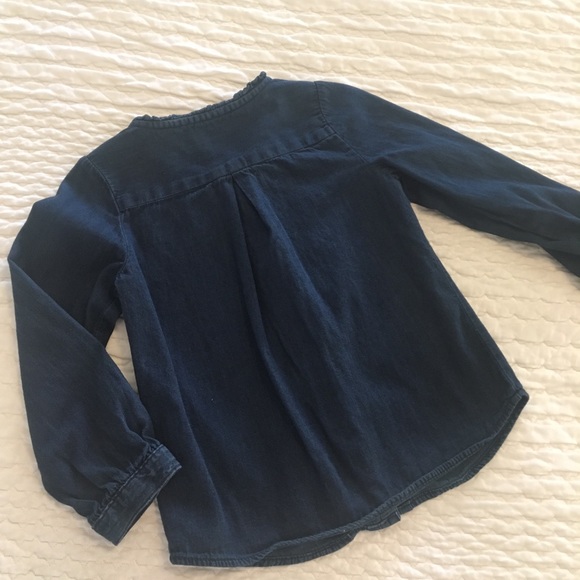 Gap 1989 Denim, Ruffled Blouse Top, Sz 3-4yrs - Picture 5 of 5